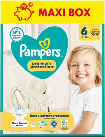 Pampers Premium Protection S6 13-18kg MB 1x70-p